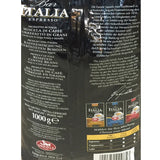 Kafffe, Bar Italia Espresso, gran crema (1 kg, bolsa), paquete de 1