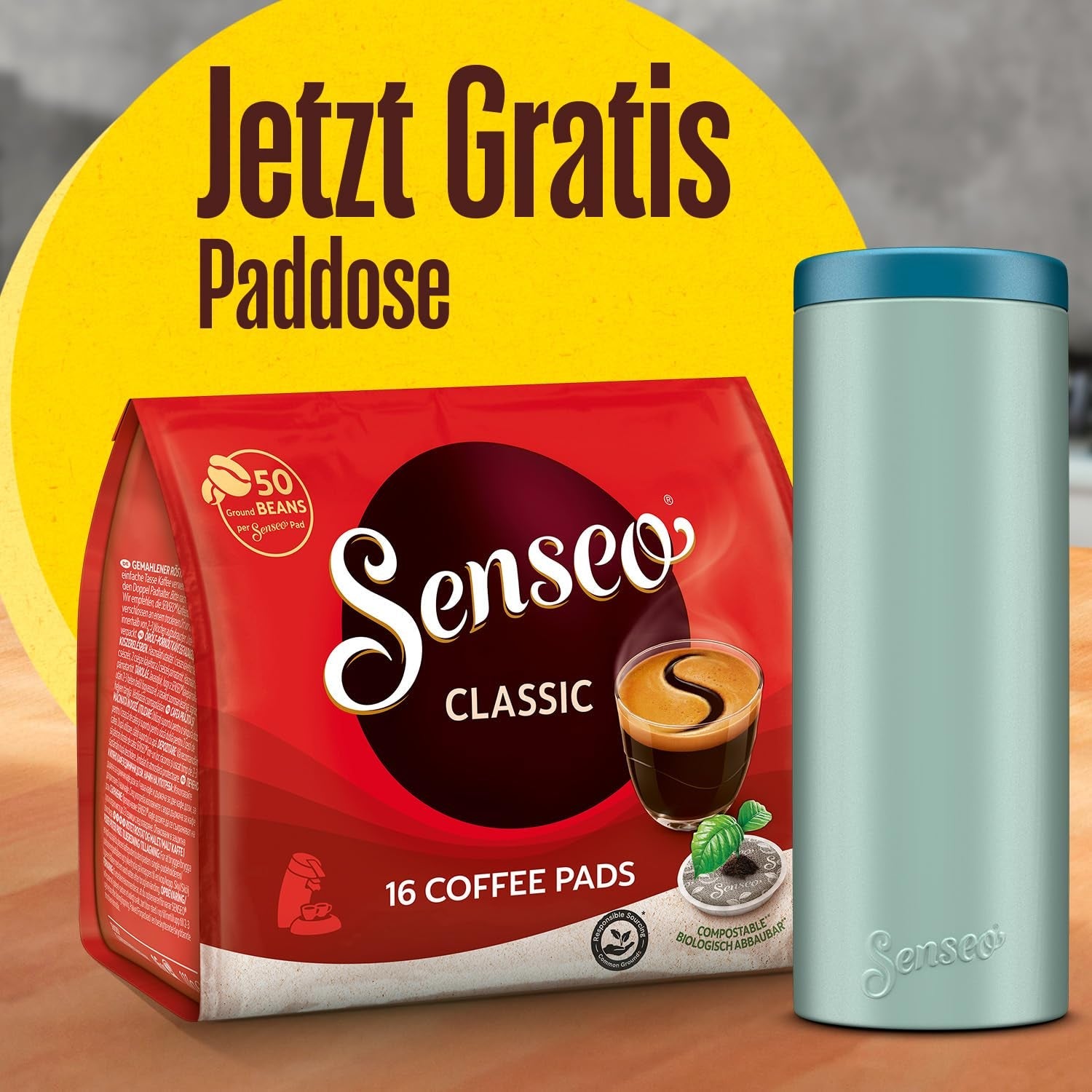 Classic Pads, 10 x 16 Getränke, 160 Kaffee Pods, incluido Pad Dose