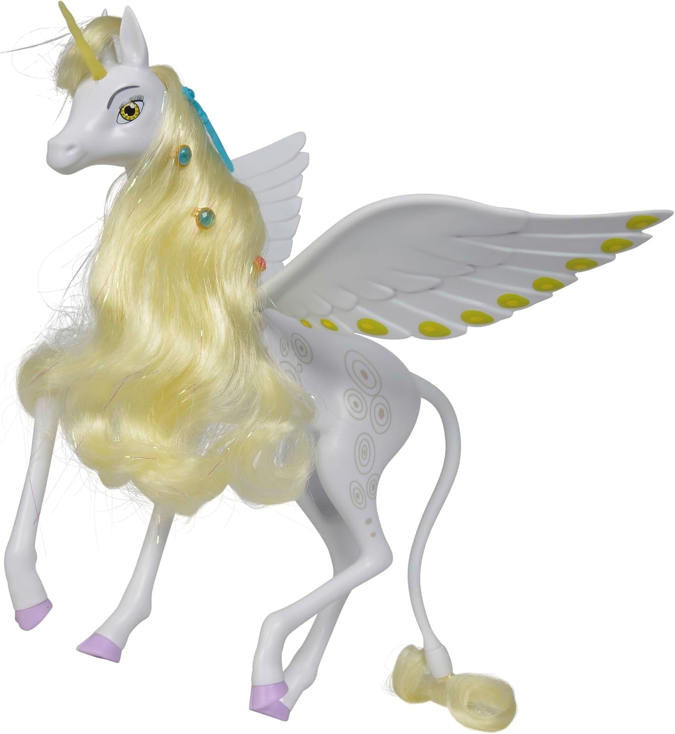 Simba 109480093 - Mia and Me Unicornio Onchao, Con alas móviles, pinzas para el pelo, cepillo para peinar, caballo de juego, pony, Centopia, a partir de 3 años, rosa Naty Shop Muñecas
