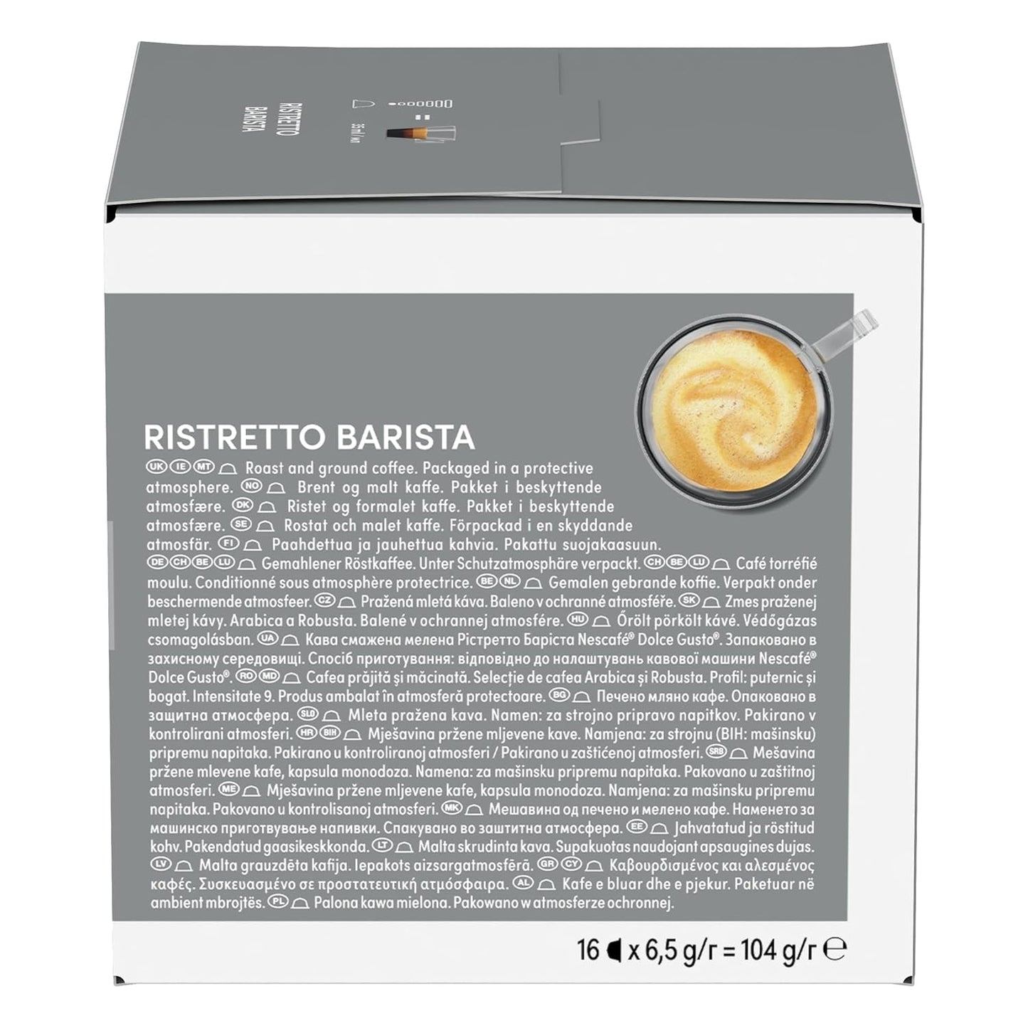 NESCAFÉ DOLCE GUSTO Ristretto Barista Kaffeekapseln Paquete de 3 (3 x 16 Kapseln)