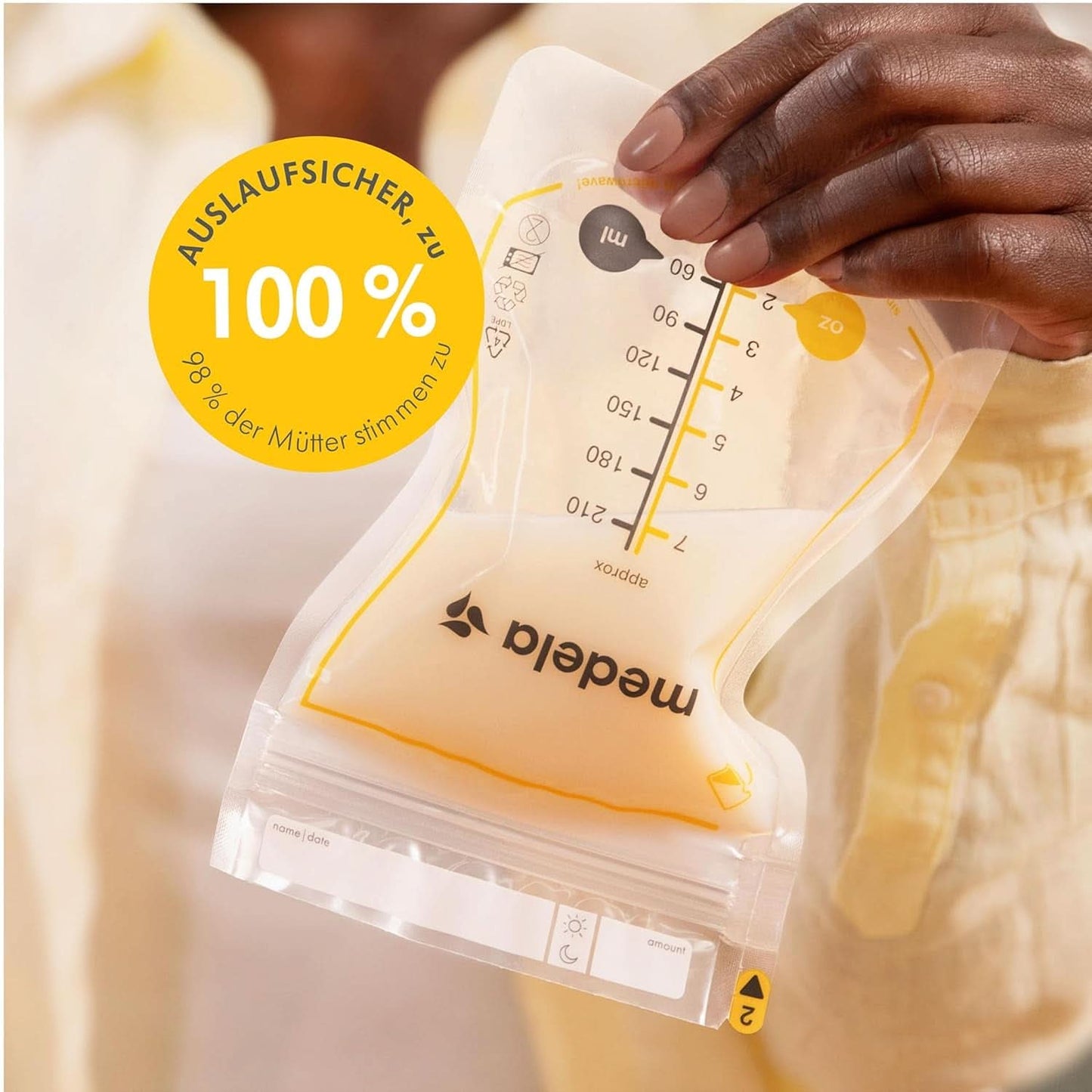 Medela Easy Pour Muttermilchbeutel Zum Einfachen Ausgießen, 100 Stück, 210 Ml, Auslaufsichere Einweg-Muttermilchbeutel Mit Überlaufschutz, Stillhelfer Accesorios Alimentación Bebé y Lactancia Naty Shop