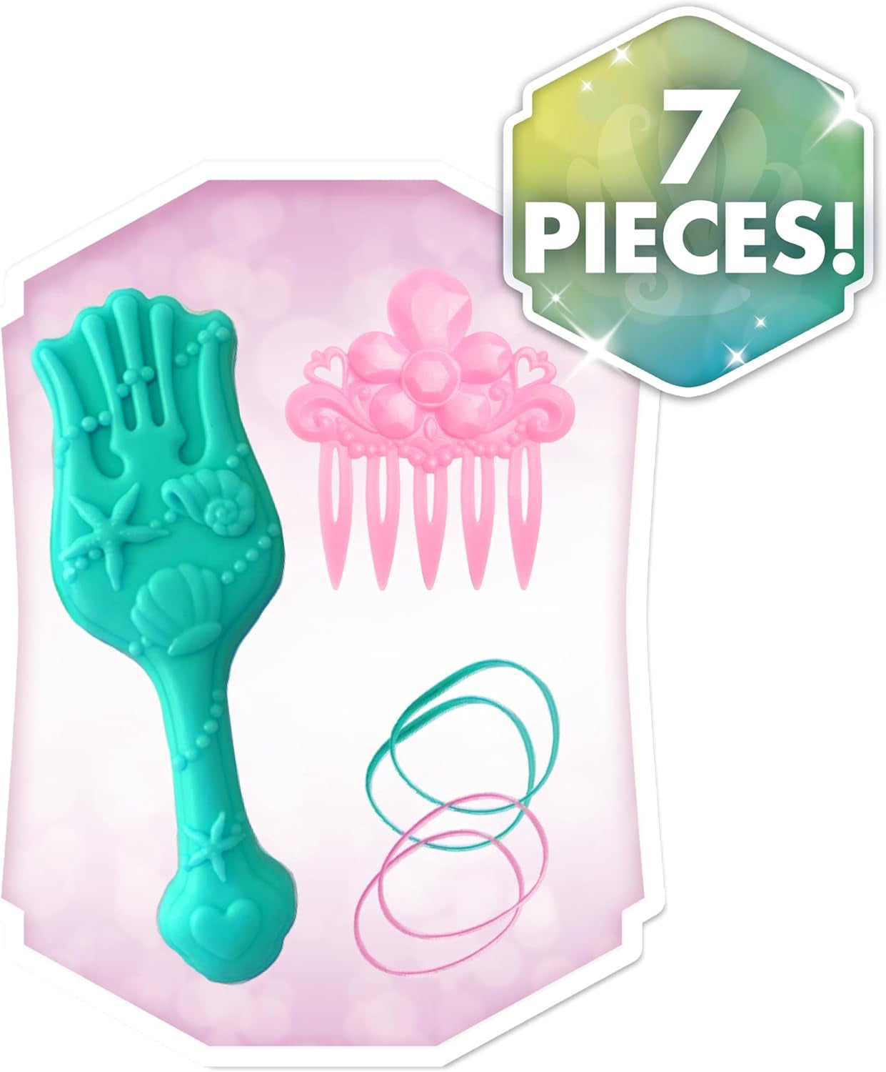 Ariel Just Play Disney Princess Hair Head 20cm con Accesorios Juego de 7 Piezas Juguete de Pelo Rojo para niños de 3 años en adelante
