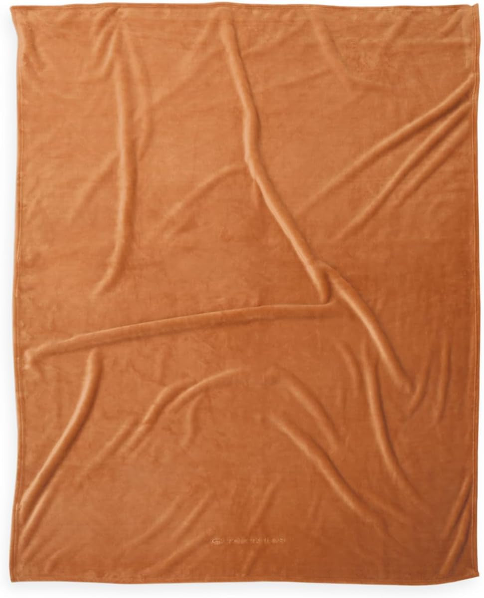 TOM TAILOR Manta Wellsoft, 150X200 Cm, 100% Poliéster/ Wellsoft, logo bordado, MANTA WELLSOFT Naranja (Coral Cálido) Mantas y edredones Naty Shop Naranja 150X200 Cm