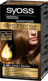 Syoss Oleo Coloración Intensa 5-86 Castaño Dulce 3 Pack (3 x 1 Pieza) Naty Shop Tinte para el Cabello Marrón 1 Pieza (Pack de 3)