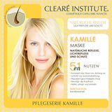 Instituto Clearé | Mascarilla de manzanilla | Nutre, acondiciona y desenreda | Brillo y Brillo Dorado | 97% ingredientes naturales | Calma el cuero cabelludo Con extracto de manzanilla |150 ml Mascarilla capilar Naty Shop