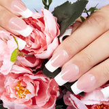 360 puntas adhesivas para uñas artificiales con caja de almacenamiento y lima de uñas (rectangular)