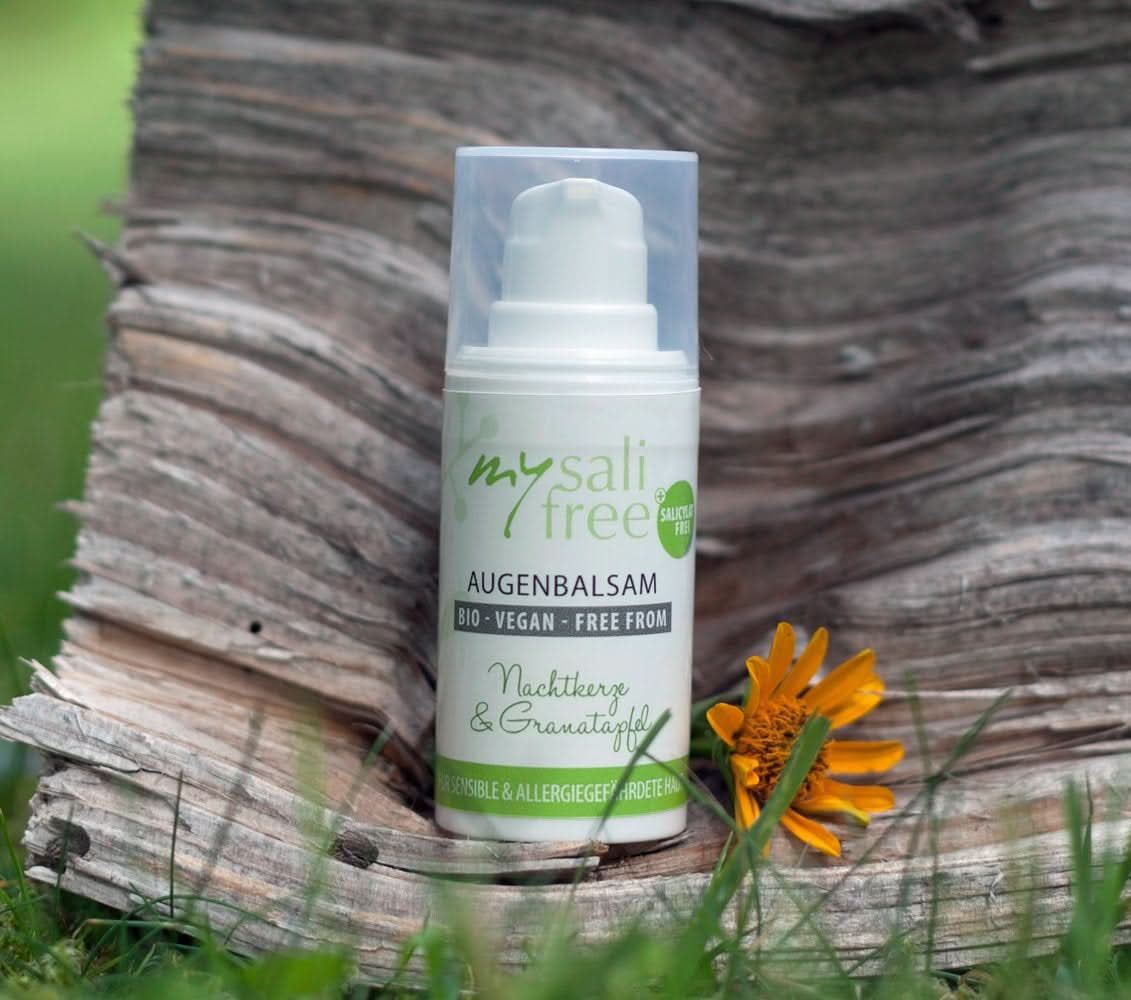 Mysalifree BIO EYE BALM, crema de ojos intensiva antiarrugas para pieles sensibles, con granada y ocre, 15 ml Cosmética y Belleza Naty Shop