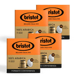 Bristot, café 100% Arábica – 120 cápsulas compatibles con Nespresso – Kaffeemischung aus Mittelamerika und Brasilien, Schokolade und Trockenfrüchtenoten – 4 paquetes por 30 cápsulas
