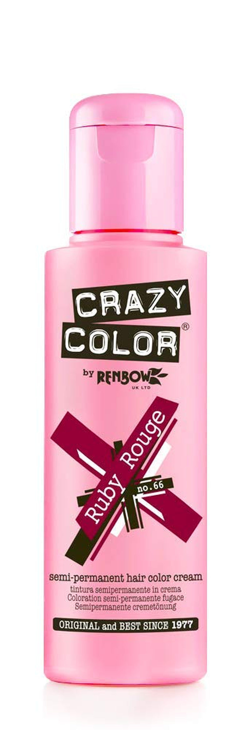 GO TOXIC Tinte para el cabello semipermanente UV en crema, 100 ml (1 pack) Naty Shop Tinte para el cabello Rojo Rubí 100 Ml (1 pack)
