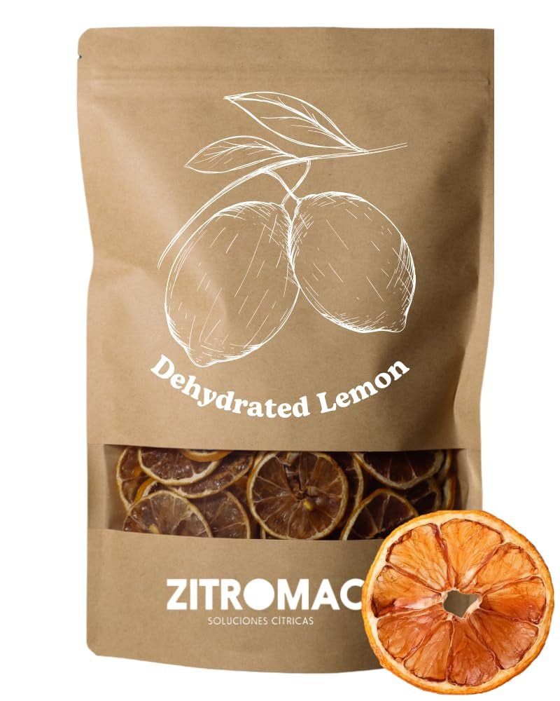 200gr Limas secas para cocktail|frutos secos para cócteles sin azúcar, decoración, repostería, Navidad, bebidas, té|100% natural Rodajas de lima secas para ginebra, cocktail de noche Productos deshidratados Naty Shop Limones amarillos 100Gr