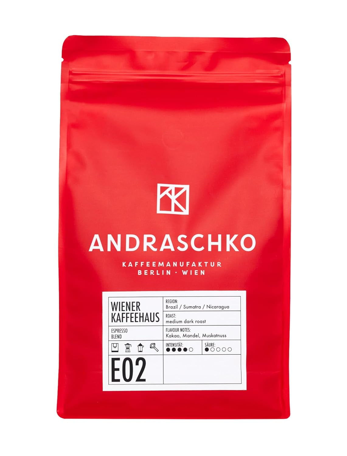 Espresso Bohnen - Wiener Kaffeehausmischung Espresso Blend - suave Röstung mit 100% Arábica aus 7 Herkunftsländern - frisch in Berlin geröstet - 1kg