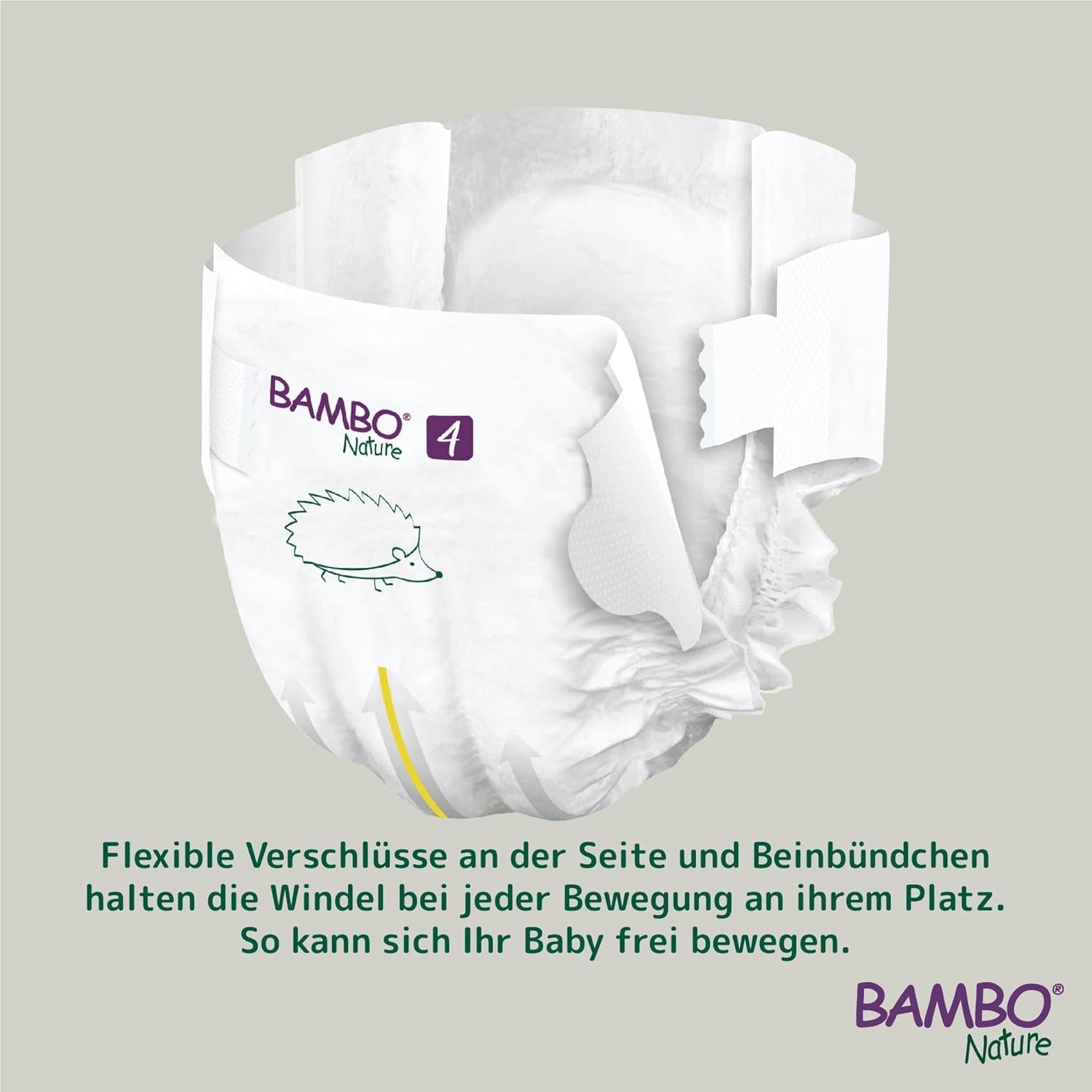 Pañales Bambo Nature para Bebé, Talla 4 (7-14 kg), 144 uds, Caja Mensual | Pañales Premium con protección mejorada contra fugas | Máxima comodidad y libertad para niños activos | Pañales testados dermatológicamente