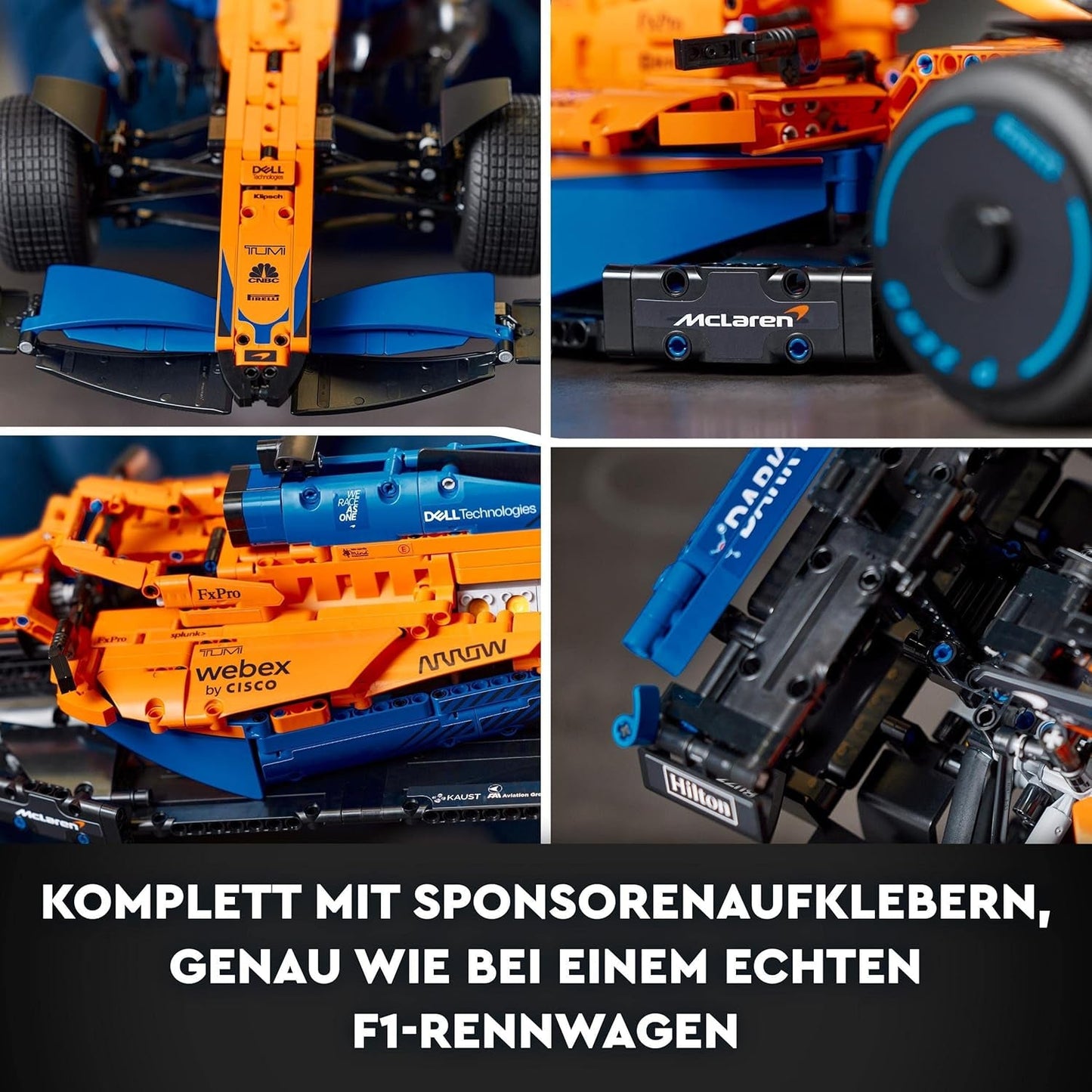 Coche de carreras de Fórmula 1 Lego Technic Mclaren - Modelo de F1 para adultos con motor V6 y dirección - Regalo para aficionados y coleccionistas de deportes de motor - 42141 Juegos de construcción Besuche den LEGO-Store