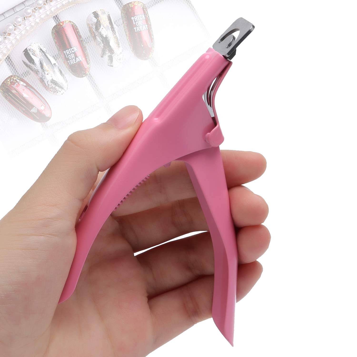 MWOOT 3 Piezas Alicates para Uñas Postizas Alicates para Uñas Acrílico, Cortador de Puntas de Uñas de Acero Inoxidable Herramienta de Manicura para Uñas de Gel Artificiales Acrílicas