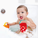 Juego de cubos coloridos Hape | Juguete de baño con rueda hidráulica de tres piezas para niños pequeños, multicolor Jucarii Bebe Naty Shop