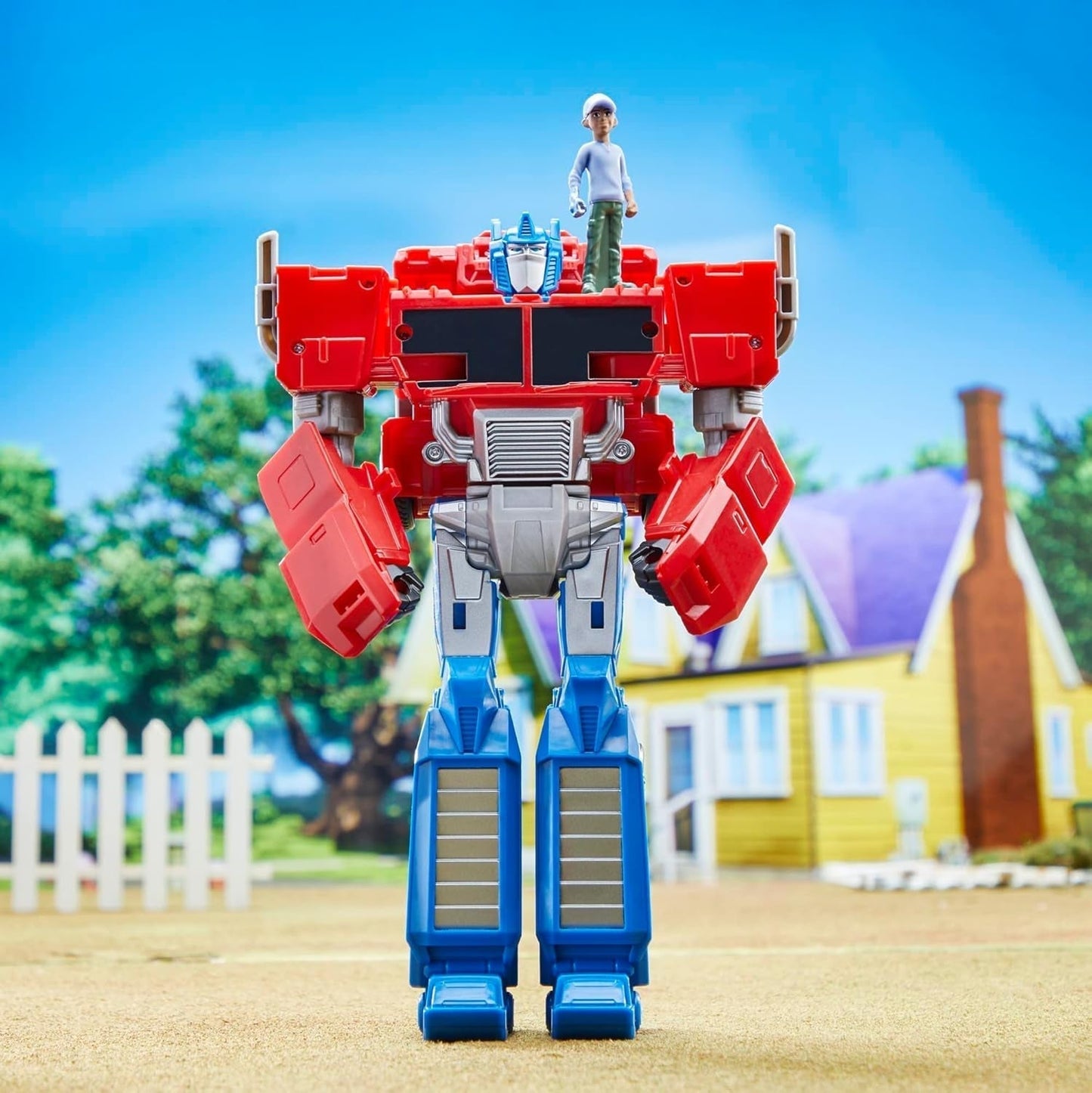 Figura Transformers Earthspark Spin Changer Optimus Prime (20cm) con figura de Robby Malto (5cm) de 6 Figuras de Acción Naty Shop
