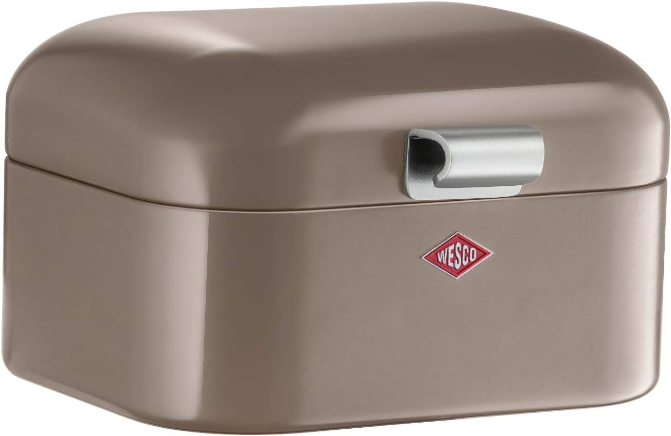Wesco 235 001 Panera Mini Grandy 17 x 18 x 12 cm (largo/ancho/alto) rosa, acero inoxidable Cajas para almacenar alimentos Naty Shop Gris cálido