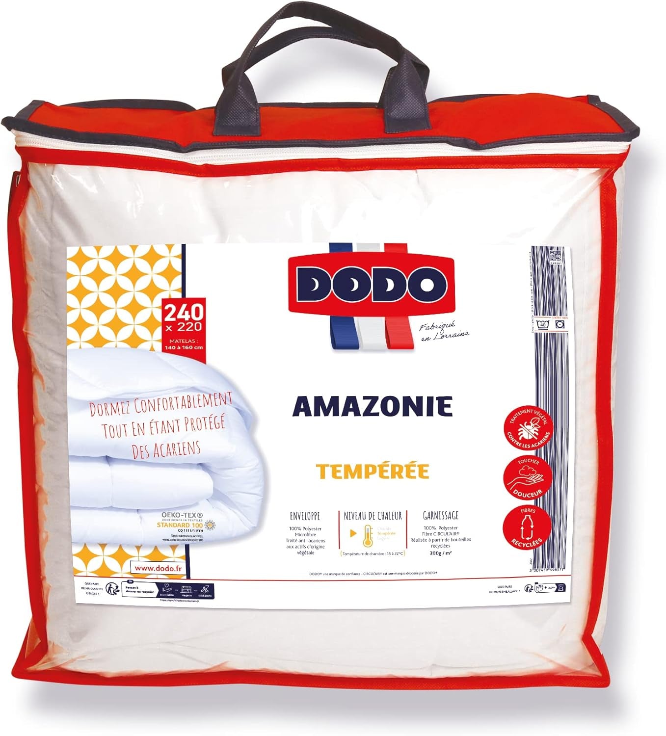 Manta, Templada, Sintética, 220 X 240 Cm, Para cama de matrimonio, Manta Amazon, Antiácaros y mullida, Fibra reciclada, Lavable a máquina a 40ºC Edredones y edredones Naty Shop