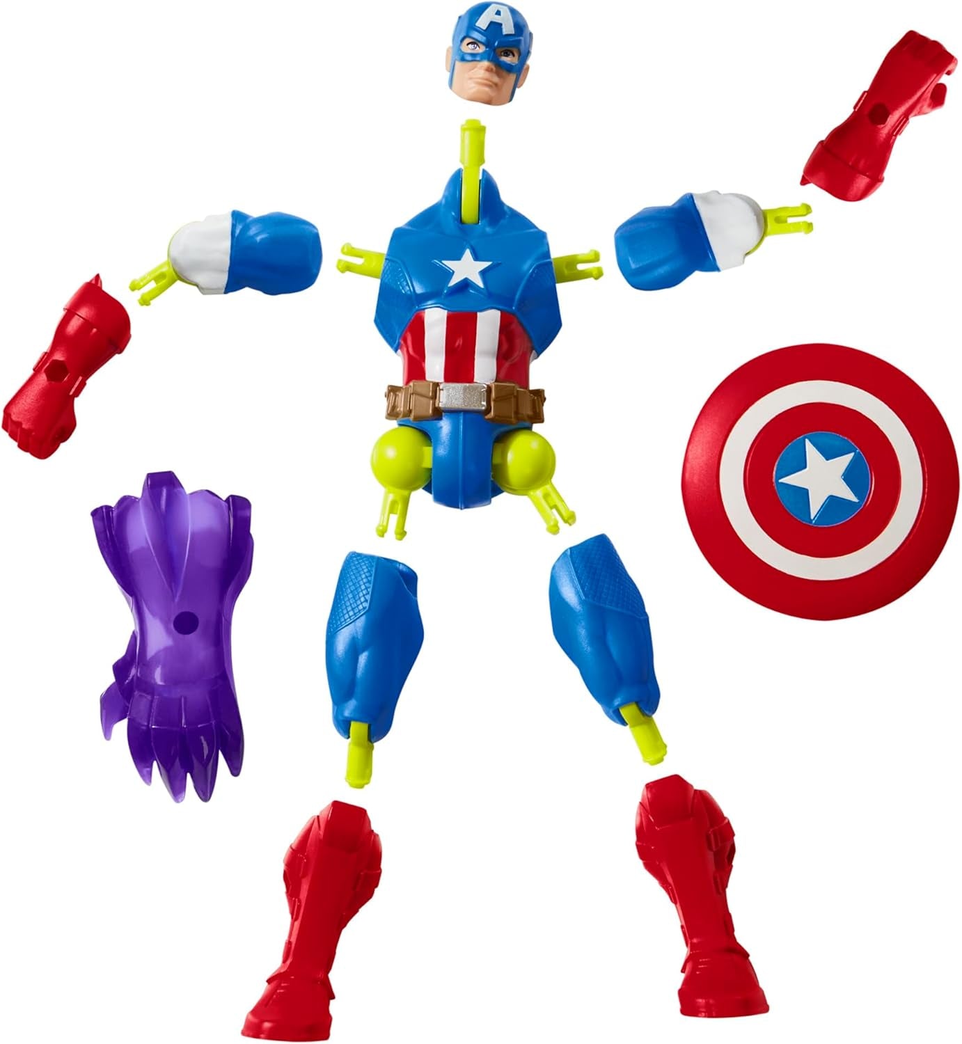 Mixmashers Marvel Capitán América Vengadores Mix-And-Match Figuras de acción y accesorios Figuras de acción Naty Shop
