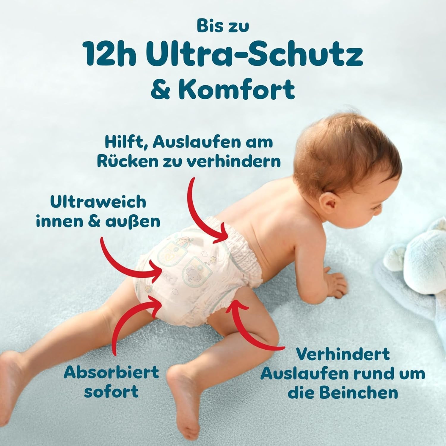 Pampers Premium Protection Pants Talla 7, 123 pañales, 15 kg+, con ajuste de 360° y puños suaves antifugas para una comodidad y protección óptimas