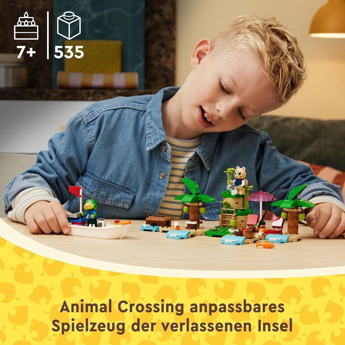 LEGO Animal Crossing Paseo en Barco por la Isla de Käptens, juguete creativo para niños con 2 minifiguras de la serie de videojuegos incluida Huschke, regalo para niñas y niños a partir de 6 años 77048 Juegos de construcción Besuche den LEGO-Store