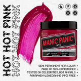 Manic Panic Hot Hot Pink Crema Clásica Vegano Cruelty Free Tinte Capilar Semi Permanente 118ml Naty Shop Tinte Capilar