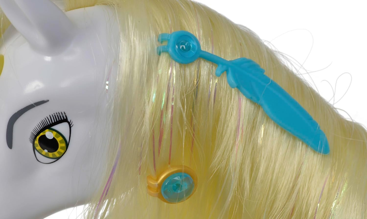 Simba 109480093 - Mia and Me Unicorn Onchao, con alas móviles, pinzas para el cabello, cepillo para peinar, caballo de juguete, poni, centopia, a partir de 3 años, rosa
