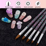 31 Stück Professionelle Nagel Pinsel Set, Nagelpinsel de doble punta, Pinsel para Gelnägel, Pluma acrílica para decoración de uñas, Herramientas de punteado para decoración de uñas, Pincel para uñas para bricolaje Nagelkunst Salon Design