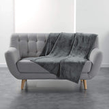 Douceur d'intérieur flanou plaid, poliéster, gris, 125 x 150 cm edredones y edredones naty shop gris