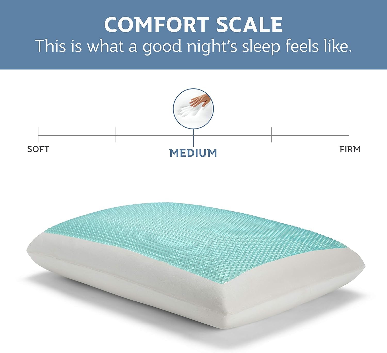 Sealy SE '19 Essentials SM Aqua Bubble Gel Sheet, almohada 1 MC (EE. UU.), Blanco, 61 x 40 x 14 cm Naty Shop Standard Pillows