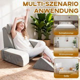 Almohada de lectura con soporte para el cuello y apoyabrazos desmontables, cómoda y liviana almohada para la espalda para cama y sofá, almohada para la espalda para adultos, respaldo de espuma viscoelástica para leer, mirar televisión y videojuegos