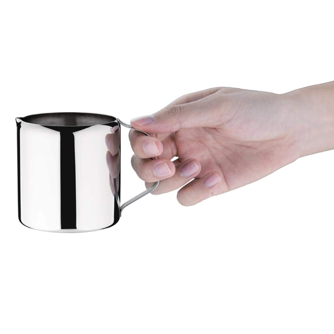 Taza de leche Olympia Concorde, acero inoxidable, 75 x 75 mm, taza, crema, jarra
