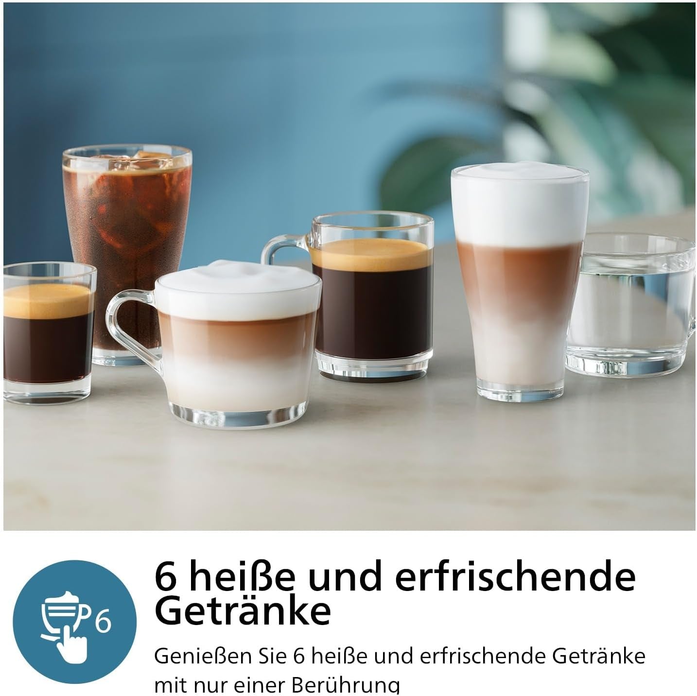 Cafetera espresso automática PHILIPS serie 3300 - 6 bebidas, moderna pantalla táctil a color, sistema de preparación de leche LatteGo, SilentBrew, molinillo 100% cerámico, filtro AquaClean. Cromo negro (EP3347/90)