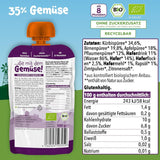 Pumpkin Organics Bio Gemüse-Getreide-Quetschie Kürbis, Birne, Apfel, Pflaume, Hafer ohne Zuckerzusatz¹ - ab 8 Monaten - als Snack o Beikost für unterwegs (100g)