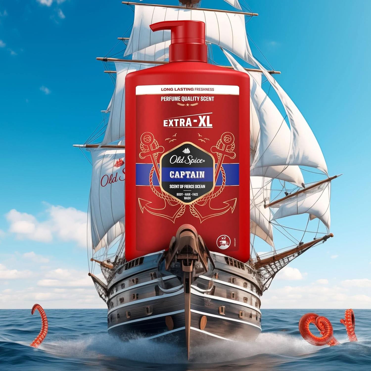 Old Spice Captain Gel de Ducha y Champú 3 en 1 para Hombre, 1 Litro Ducha y Baño Naty Shop