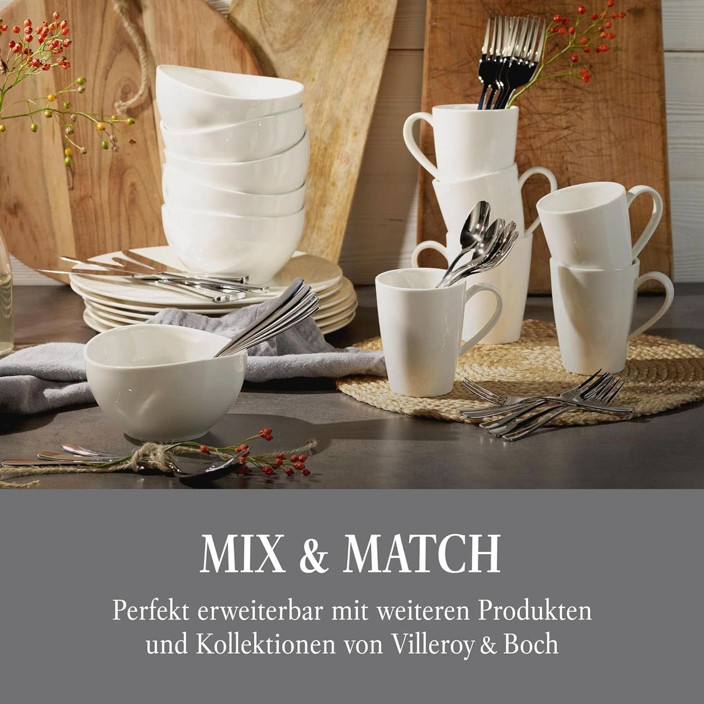 Vivo by Villeroy & Boch - Cubertería Voice Basic 30 piezas para 6 personas Naty Shop