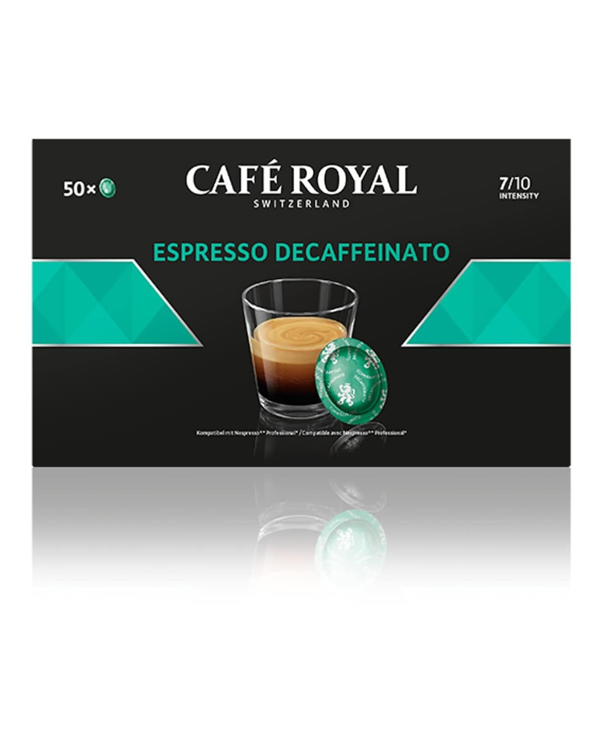Espresso Forte 50 cápsulas para máquina Nespresso profesional - Intensidad 7/10 - UTZ-zertifiziert & Espresso Decaffeinato 50 cápsulas para máquina Nespresso profesional - Intensidad 7/10