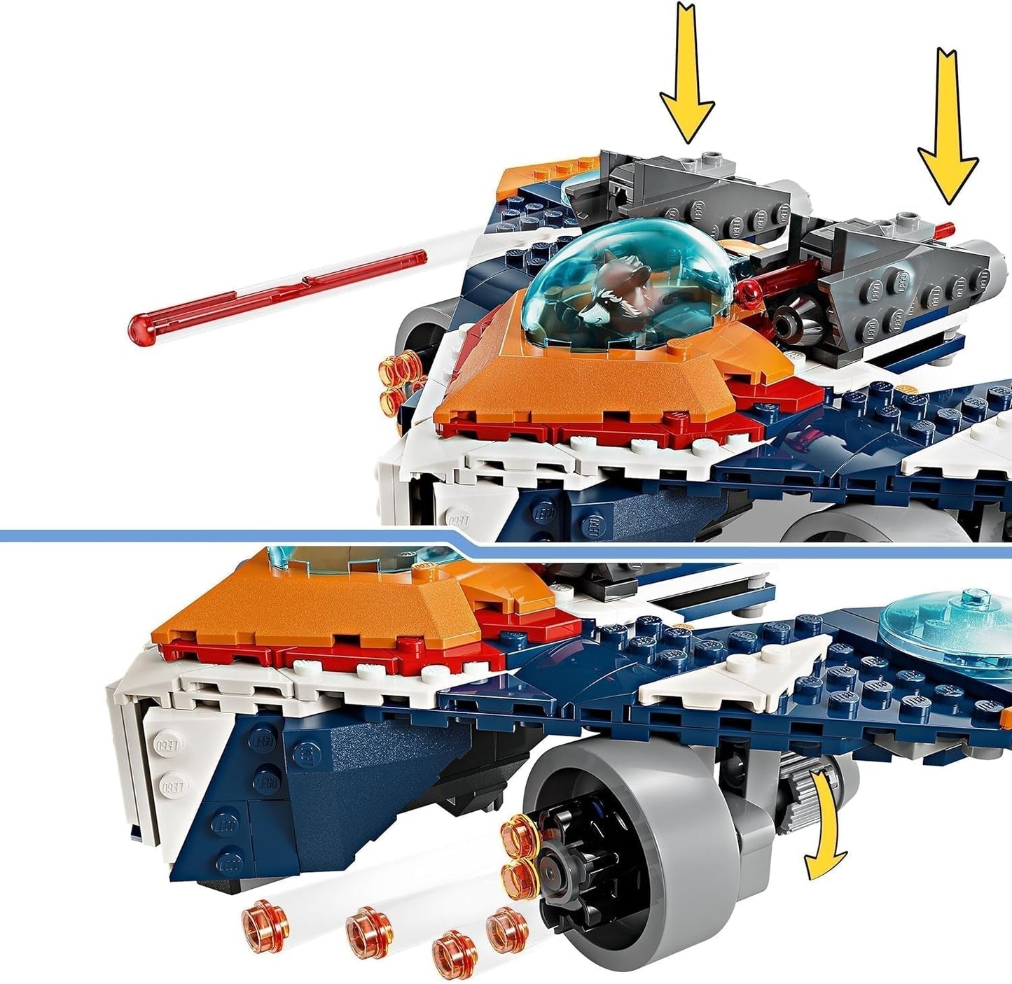 Nave espacial LEGO Marvel Rockets vs. Set de nave espacial para construir de Ronan, figura de superhéroe de Guardianes de la Galaxia, juguete de regalo para niños y niñas de 8 años 76278 Juegos de construcción Besuche den LEGO-Store