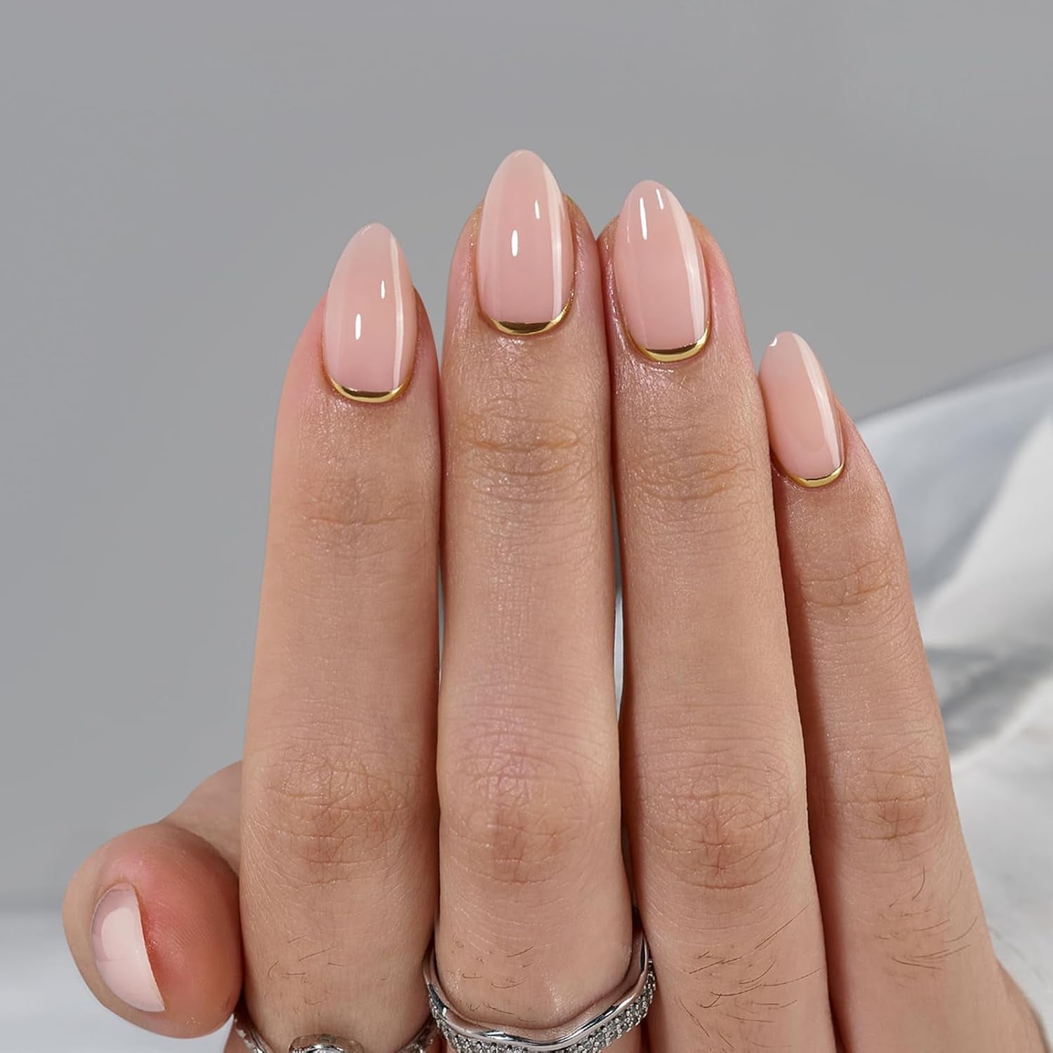 Btartbox Uñas Postizas Cuadradas Cortas Pegamento Baby Boomer En Uñas Postizas Rosa Degradado Blanco Uñas Artificiales Cortas con Pegamento para Uñas 30 Piezas Uñas Postizas Cuadradas
