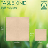 Tipo de mesa | 100 Paquetes a Granel Servilletas de Papel Reciclado Suaves Servilletas de Fiesta Desechables Marrón Adecuadas para Uso Diario Kraft Ecológico Sin Blanquear Compostable Hecho en la UE 2 Capas 33cm