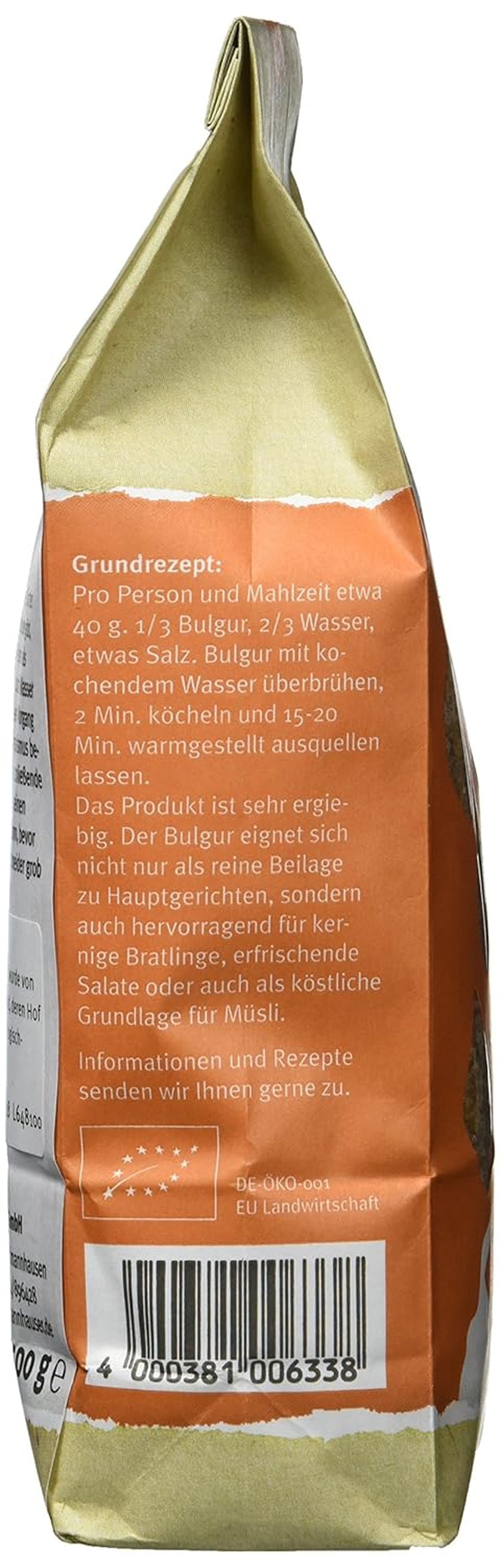 Bulgur de trigo sarraceno orgánico, paquete de 6 (6 x 500 g)