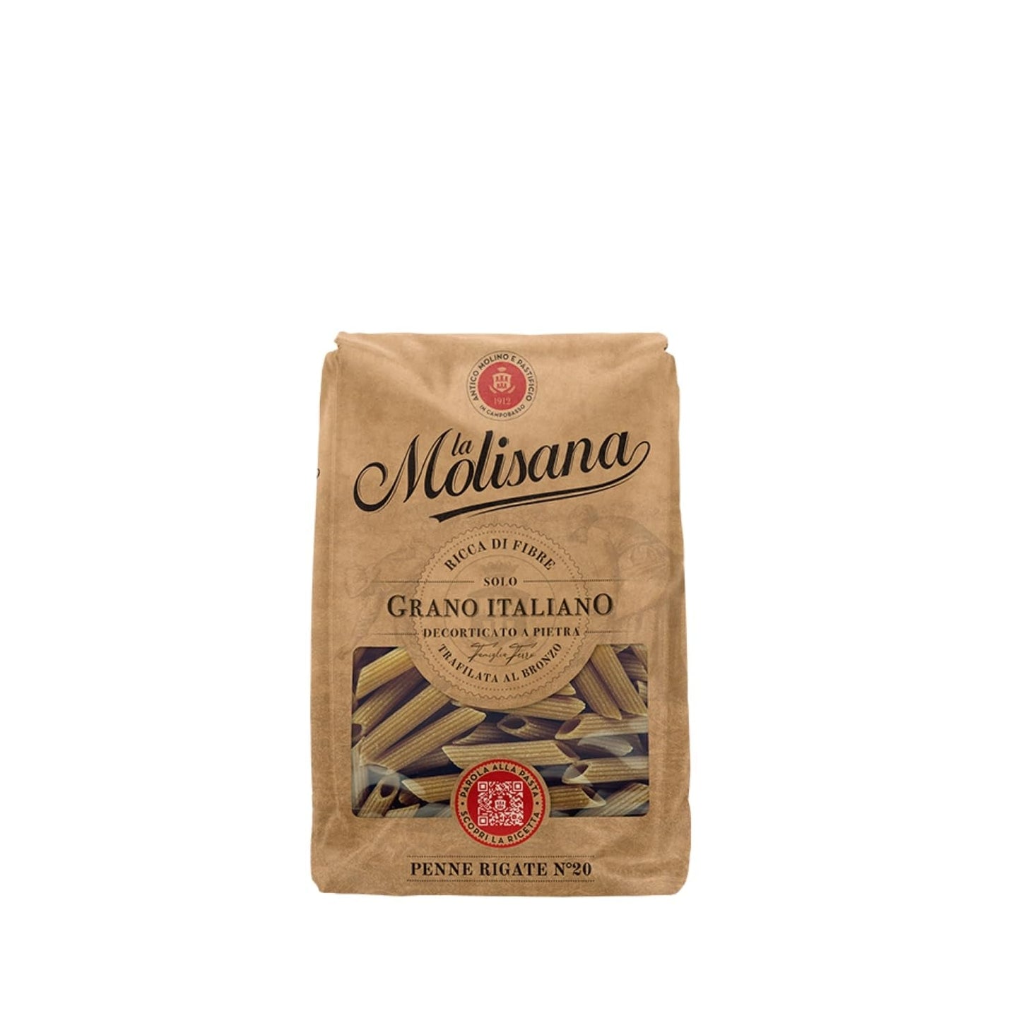 N°20 Penne Régate Integrale Paté 500 g - Lote de 6