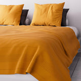 Soleil d'ocre adele, funda en zigzag, tirada del sofá, polialgodón, azul, 220 x 240 cm Edredones y colchas naty shop amarillo 220 x 240 cm