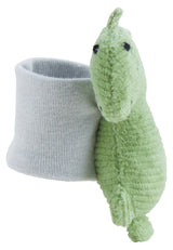 Sterntaler Sonajero de brazo Dino Rexi - Sonajero de cuerda suave y suave - Sonajero de mano para bebé con correa elástica - Juguete para jugar, abrazar y sonajero, Verde Piedra Baby Toys Naty Shop