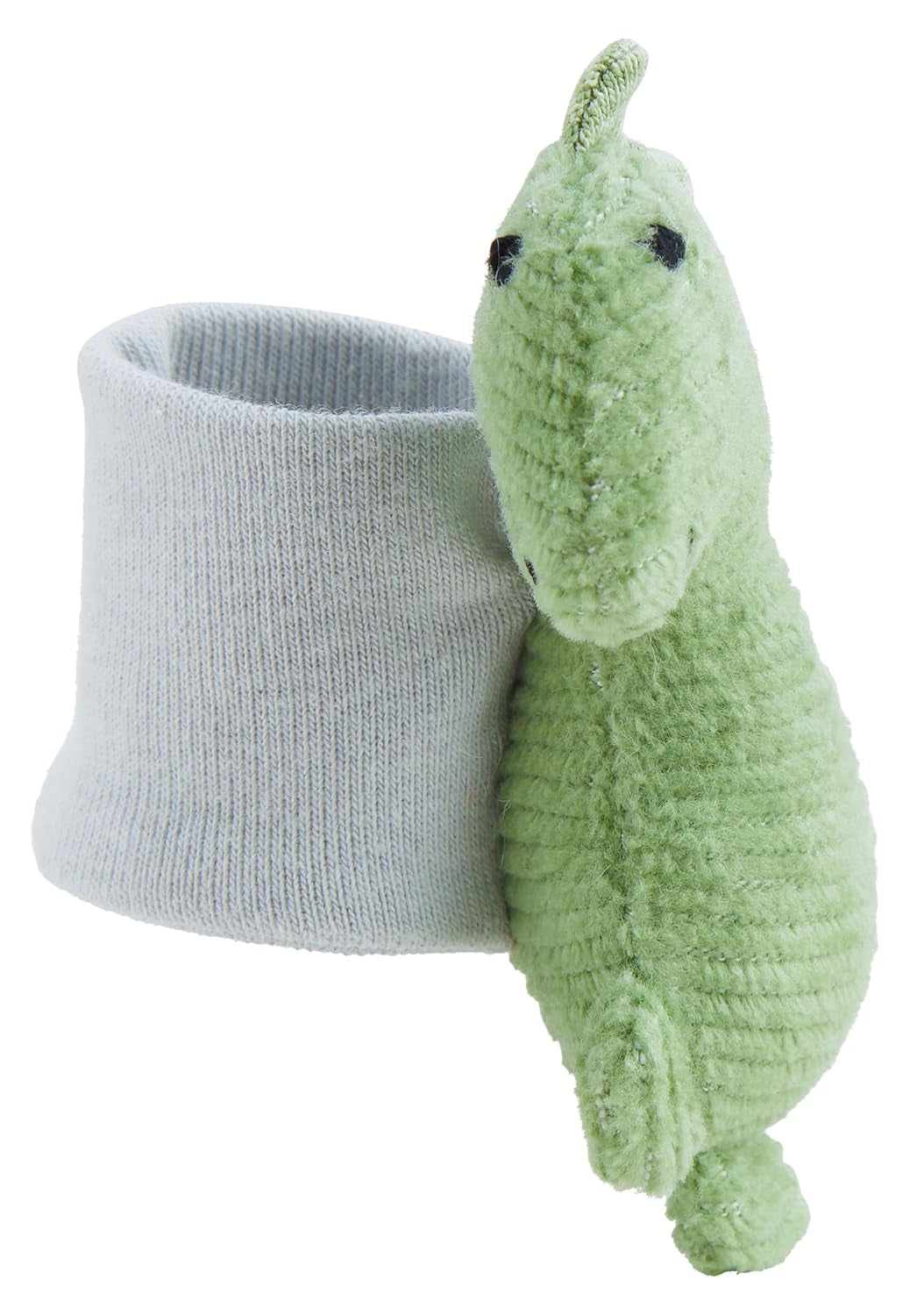 Sterntaler Sonajero de brazo Dino Rexi - Sonajero de cuerda suave y suave - Sonajero de mano para bebé con correa elástica - Juguete para jugar, abrazar y sonajero, Verde Piedra Baby Toys Naty Shop