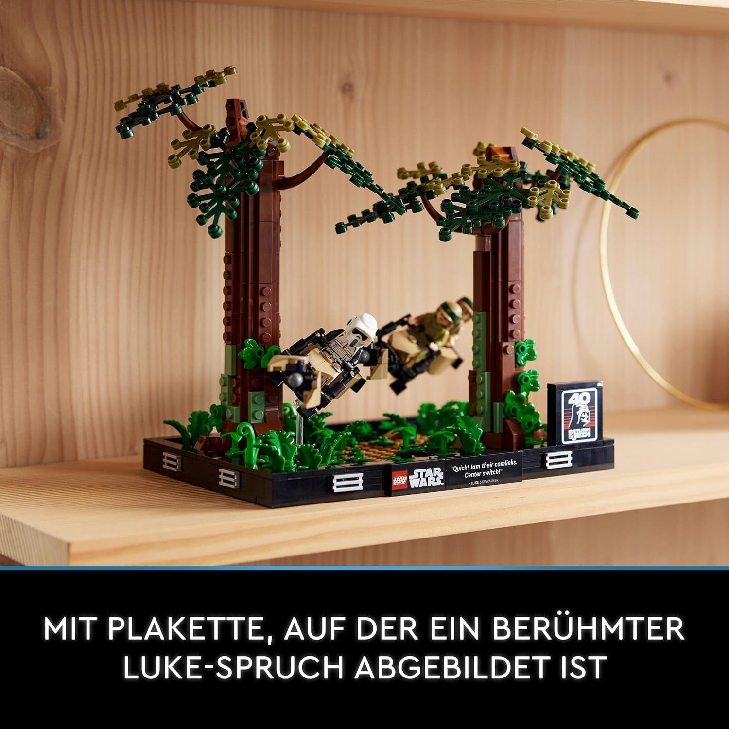 LEGO 75353 Star Wars Persecución en Endor - Set de diorama, El regreso del Jedi con Luke Skywalker, la princesa Leia y el soldado explorador y motos deslizadoras, sets de construcción del 40.º aniversario Consultar en LEGO-Store
