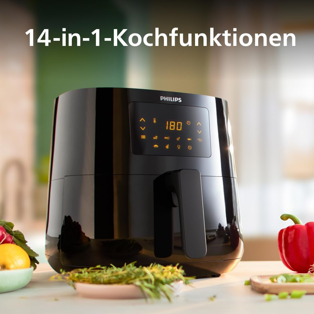 Philips 3000Er Airfryer XL - Tecnología Rapid Air, freír con hasta un 90% menos de grasa, capacidad 1,2 kg, 6,2 litros, pantalla táctil Electrodomésticos Naty Shop
