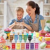 Set de 12 colorantes alimentarios líquidos, 10 ml Naty Shop