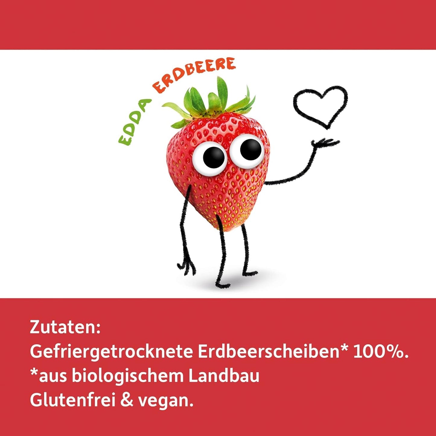 FRECHE FREUNDE Chips de frutas de fresa orgánicos, chips de frutas liofilizadas, frutas secas en rodajas naturales sin azúcar añadido, vegano, sin lactosa, sin gluten, paquete de 12 (12 x 12 g)