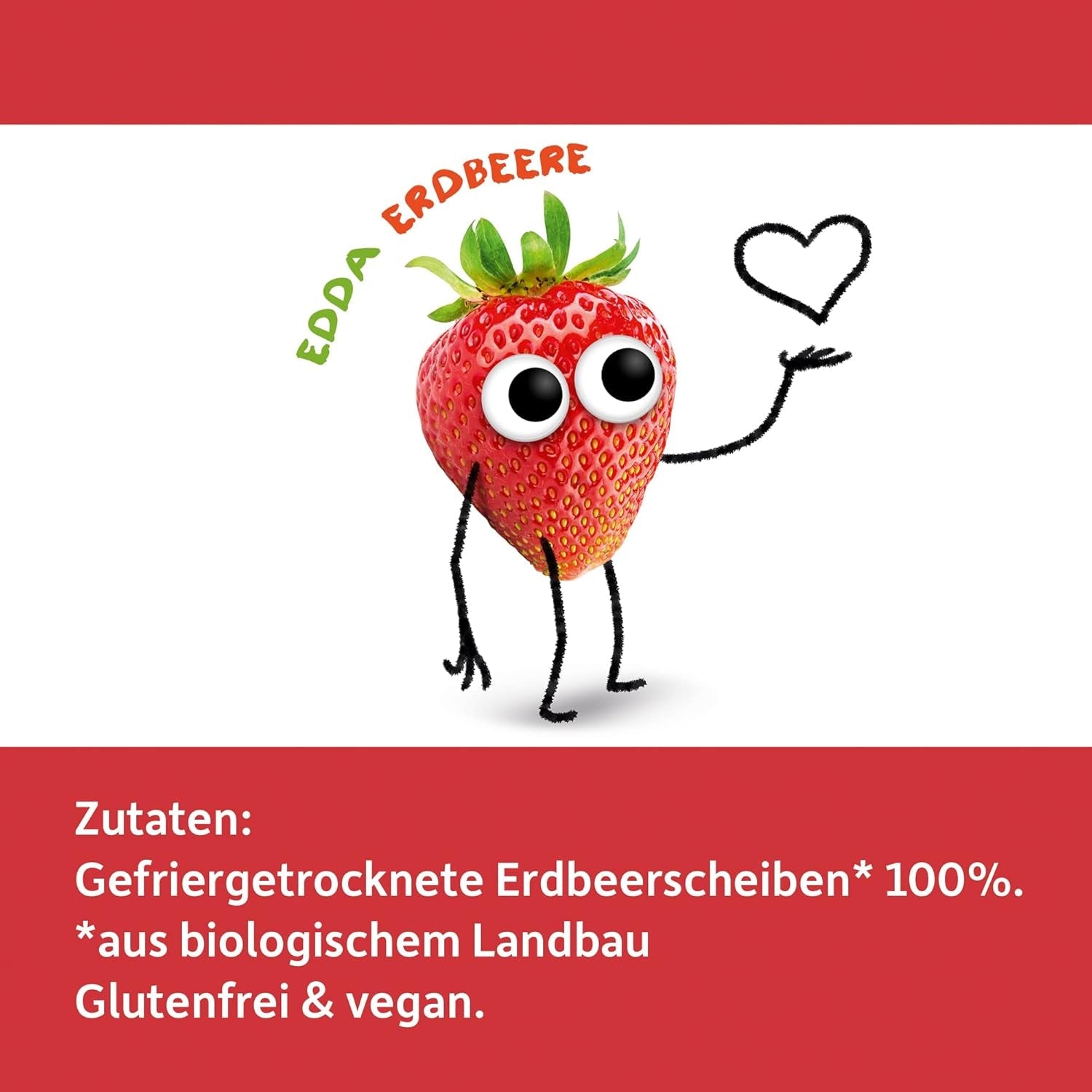 FRECHE FREUNDE Chips de frutas de fresa orgánicos, chips de frutas liofilizadas, frutas secas en rodajas naturales sin azúcar añadido, vegano, sin lactosa, sin gluten, paquete de 12 (12 x 12 g)